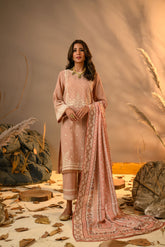 DU-3116 PEACH KHADDAR  3PCS